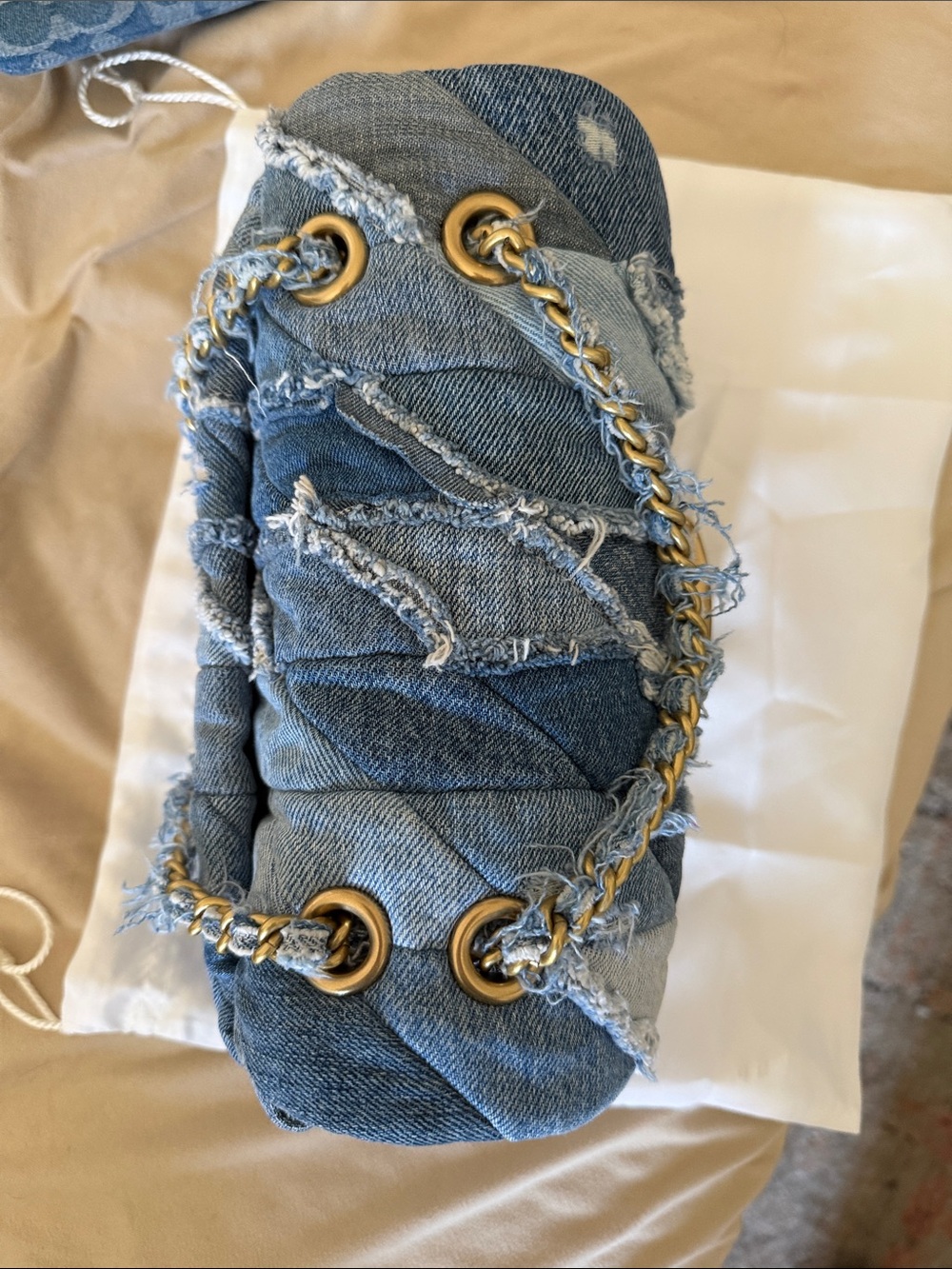 Coach Distressed Denim Patchwork Quilted Tabby 26 Like New!!!!🚨 - Picture 9 of 14